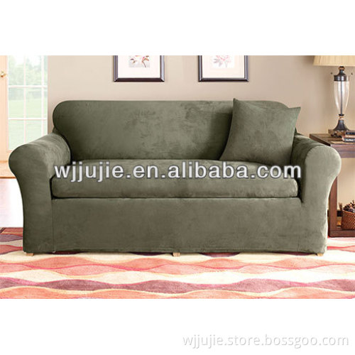 stretch suede three piece sofa cover